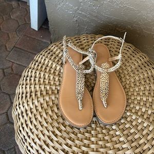 J.crew  leopard cute flats sandles